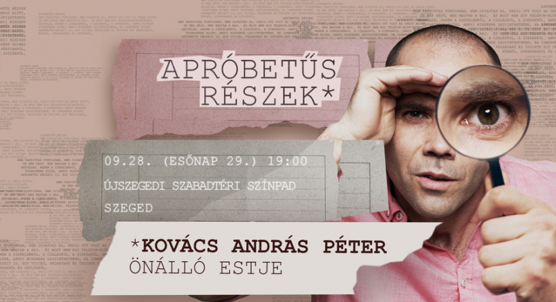 Kovács András Péter érkezik az Újszegedi Szabadtéri Színpadra