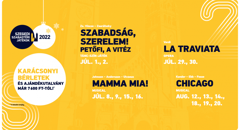 Elkezdődött a jegyértékesítés a Szegedi Szabadtéri előadásaira